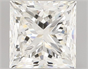 Natural Diamond 1.00 Carats, Princess with  Cut, H Color, VVS2 Clarity and Certified by GIA