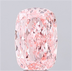 Picture of Lab Grown Diamond 7.05 Carats, CUSHION MODIFIED with  Cut, Fancy Vivid Pink Color, VS1 Clarity and Certified by IGI