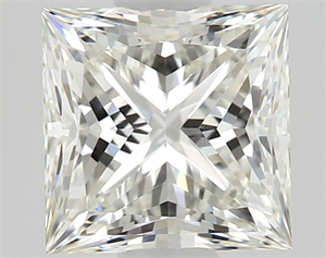 Picture of Natural Diamond 0.55 Carats, Princess with  Cut, I Color, VVS1 Clarity and Certified by GIA
