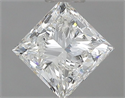 Natural Diamond 0.70 Carats, Princess with  Cut, G Color, VVS2 Clarity and Certified by IGI