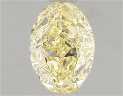 Picture of Lab Grown Diamond 1.52 Carats, Oval with  Cut, Fancy Vivid Yellow Color, VS1 Clarity and Certified by IGI