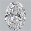 Natural Diamond 0.80 Carats, Oval with  Cut, D Color, VS2 Clarity and Certified by GIA