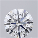 Lab Grown Diamond 1.01 Carats, Round with Ideal Cut, D Color, VVS1 Clarity and Certified by IGI