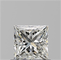 Natural Diamond 0.71 Carats, Princess with  Cut, I Color, SI1 Clarity and Certified by GIA