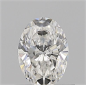 Natural Diamond 0.52 Carats, Oval with  Cut, F Color, VS2 Clarity and Certified by GIA