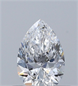 Natural Diamond 0.40 Carats, Pear with  Cut, D Color, VVS2 Clarity and Certified by GIA