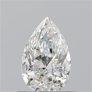 Picture of Natural Diamond 0.51 Carats, Pear with  Cut, H Color, VS1 Clarity and Certified by GIA