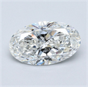 Natural Diamond 2.06 Carats, Oval with  Cut, G Color, SI2 Clarity and Certified by GIA