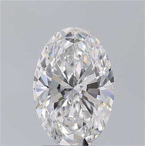 Foto Diamante Natural 2.25 quilates, Ovalado , Color E, claridad SI1 y certificado GIA de