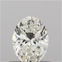 Natural Diamond 0.40 Carats, Oval with  Cut, H Color, VS2 Clarity and Certified by IGI
