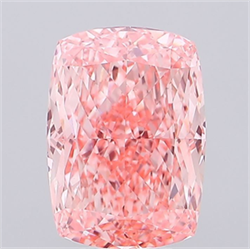 Picture of Lab Grown Diamond 6.03 Carats, CUSHION MODIFIED with  Cut, Fancy Vivid Pink Color, VVS2 Clarity and Certified by IGI