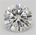 Lab Grown Diamond 2.00 Carats, Round with Ideal Cut, D Color, VVS2 Clarity and Certified by IGI