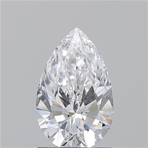 Picture of Natural Diamond 1.03 Carats, Pear with  Cut, D Color, IF Clarity and Certified by GIA