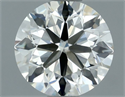 Natural Diamond 0.90 Carats, Round with Excellent Cut, I Color, VVS2 Clarity and Certified by IGI