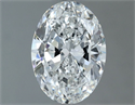Natural Diamond 1.00 Carats, Oval with  Cut, E Color, VVS2 Clarity and Certified by GIA