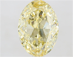 Picture of Lab Grown Diamond 2.51 Carats, Oval with  Cut, Fancy Yellow Color, VS1 Clarity and Certified by IGI