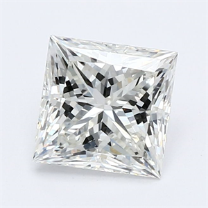 Picture of Natural Diamond 0.91 Carats, Princess with  Cut, I Color, VS2 Clarity and Certified by GIA