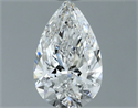 Natural Diamond 0.50 Carats, Pear with  Cut, F Color, SI1 Clarity and Certified by GIA