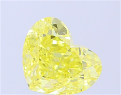 Picture of Lab Grown Diamond 3.54 Carats, Heart with  Cut, Fancy Intense Yellow Color, VS2 Clarity and Certified by IGI