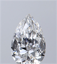 Diamante Natural 0.41 quilates, De pera , Color F, claridad VVS2 y certificado GIA
