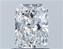 Natural Diamond 0.70 Carats, Radiant with  Cut, D Color, VVS1 Clarity and Certified by GIA