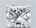 Natural Diamond 1.02 Carats, Princess with  Cut, H Color, VS2 Clarity and Certified by GIA