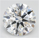 Lab Grown Diamond 3.34 Carats, Round with Ideal Cut, D Color, IF Clarity and Certified by IGI