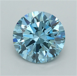 Picture of Lab Grown Diamond 2.01 Carats, Round with Excellent Cut, Fancy Vivid Blue Color, VVS2 Clarity and Certified by IGI