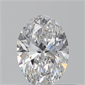 Natural Diamond 0.50 Carats, Oval with  Cut, D Color, SI1 Clarity and Certified by GIA