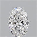 Natural Diamond 0.50 Carats, Oval with  Cut, D Color, VVS1 Clarity and Certified by GIA