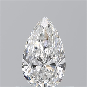 Picture of Natural Diamond 0.52 Carats, Pear with  Cut, F Color, VS1 Clarity and Certified by GIA