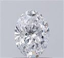 Natural Diamond 0.54 Carats, Oval with  Cut, D Color, VVS2 Clarity and Certified by GIA