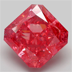 Picture of Lab Grown Diamond 10.16 Carats, SQUARE RADIANT with  Cut, Fancy Vivid Pink Color, VVS2 Clarity and Certified by IGI