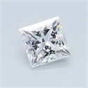 Diamante Natural 0.86 quilates, Princesa , Color D, claridad SI2 y certificado GIA