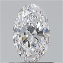 Natural Diamond 0.70 Carats, Oval with  Cut, D Color, VS2 Clarity and Certified by GIA