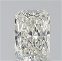 Natural Diamond 0.70 Carats, Radiant with  Cut, J Color, VVS1 Clarity and Certified by GIA
