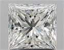 Natural Diamond 1.21 Carats, Princess with  Cut, I Color, VS1 Clarity and Certified by GIA