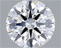 Lab Grown Diamond 1.07 Carats, Round with Ideal Cut, D Color, VS1 Clarity and Certified by IGI