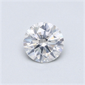 Natural Diamond 0.52 Carats, Round with Excellent Cut, F Color, I1 Clarity and Certified by GIA