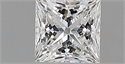 Natural Diamond 0.50 Carats, Princess with  Cut, F Color, IF Clarity and Certified by GIA