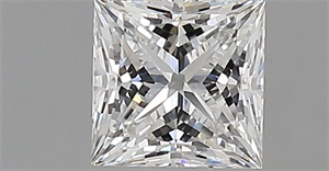 Picture of Natural Diamond 0.50 Carats, Princess with  Cut, F Color, IF Clarity and Certified by GIA