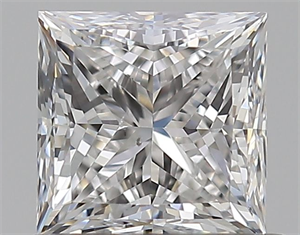 Picture of Natural Diamond 0.70 Carats, Princess with  Cut, E Color, SI1 Clarity and Certified by GIA