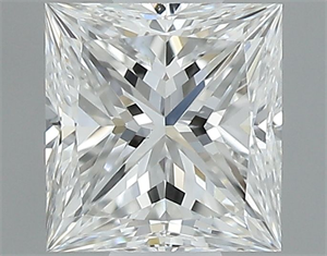Picture of Natural Diamond 0.50 Carats, Princess with  Cut, F Color, VS2 Clarity and Certified by GIA