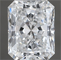 Natural Diamond 0.60 Carats, Radiant with  Cut, F Color, VVS1 Clarity and Certified by GIA