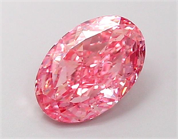 Picture of Lab Grown Diamond 1.54 Carats, Oval with  Cut, Fancy Vivid Pink Color, VS2 Clarity and Certified by IGI
