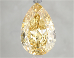 Picture of Lab Grown Diamond 5.02 Carats, Pear with  Cut, Fancy Vivid Yellow Color, VS2 Clarity and Certified by IGI