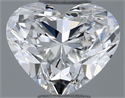 Natural Diamond 0.51 Carats, Heart with  Cut, H Color, VS1 Clarity and Certified by GIA