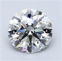 Natural Diamond 1.85 Carats, Round with Excellent Cut, F Color, VS2 Clarity and Certified by GIA