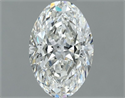 Natural Diamond 0.90 Carats, Oval with  Cut, H Color, VS2 Clarity and Certified by IGI