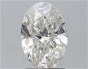 Natural Diamond 1.70 Carats, Oval with  Cut, H Color, SI2 Clarity and Certified by IGI